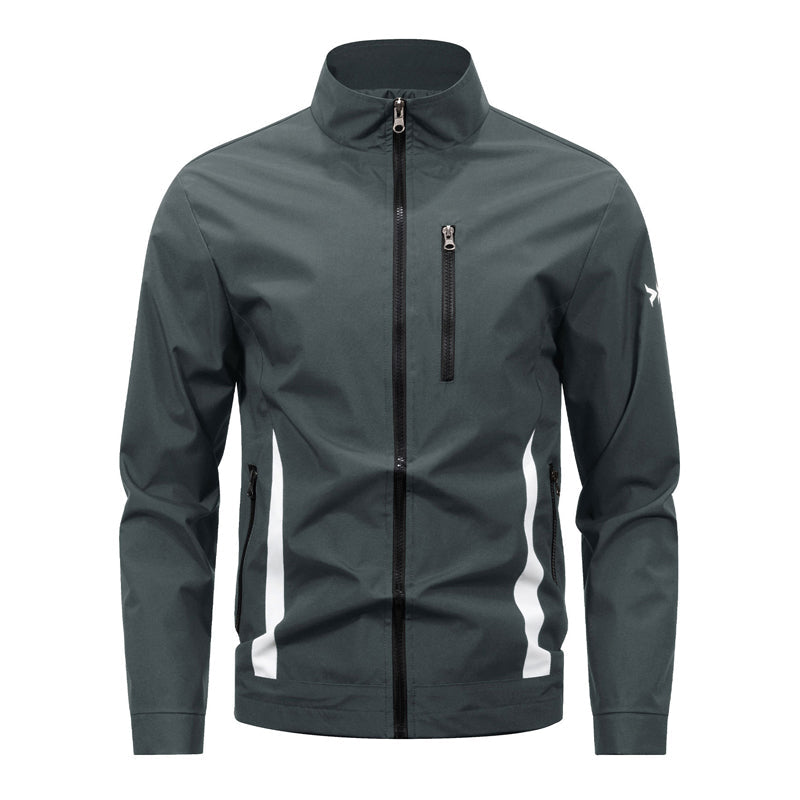 Men’s Casual Stand-Collar Zipper Jacket
