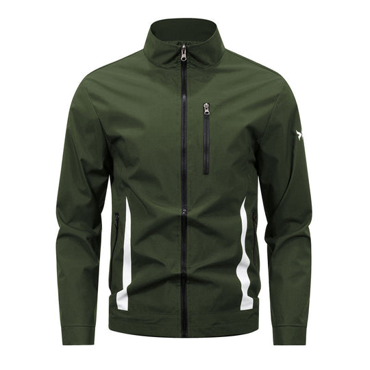 Men’s Casual Stand-Collar Zipper Jacket