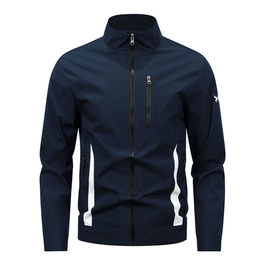 Men’s Casual Stand-Collar Zipper Jacket