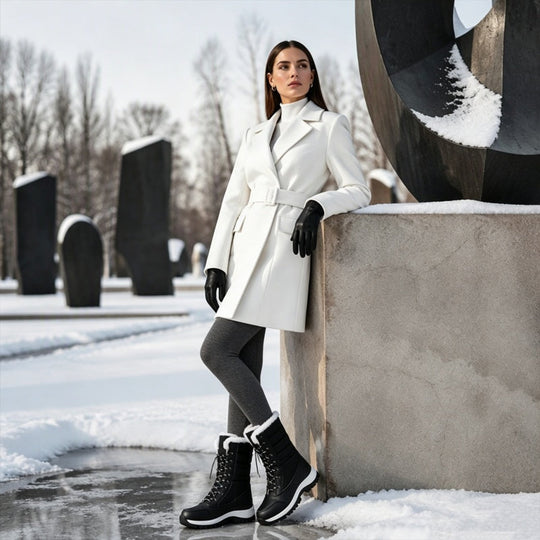 Women's Waterproof Plush-Lined Mid-Calf Snow Boots
