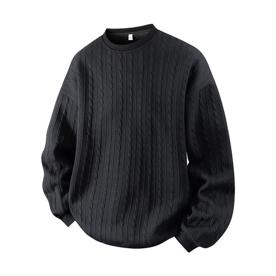 ⏰ Seasonal changeover sale: 50% off – quality at half the price! ✨Men's Cable Knit Crewneck Sweatshirt