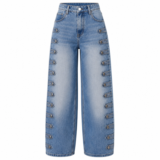 👖 Women's Retro High Waisted Curved Leg Jeans ✨ – 50% OFF | 30-Day Money-Back Guarantee