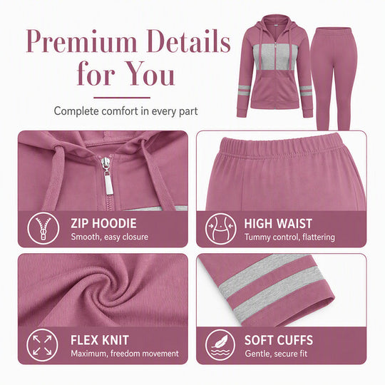 🌸Hot Sale 50% OFF💖Women's Hooded Sweatshirt & Pants 2-Piece Set