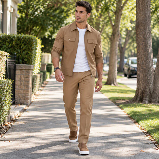 ☁️Comfortable & Versatile, Everyday Wear – Men's Casual Jacket & Pants Set ✨