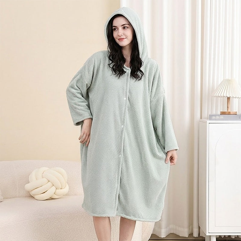 💖Black Friday Mega Deal – 50% off!💖 🌺Women's Wearable Hooded Bathrobe Towel