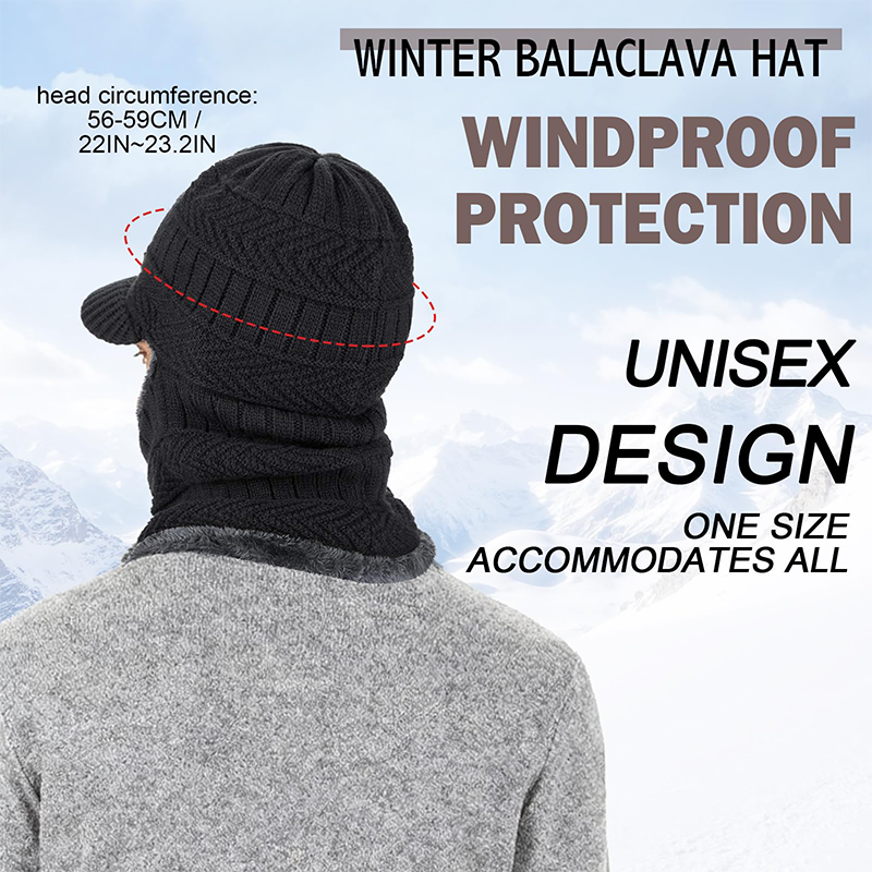 🖤Black Friday Sale🖤3-in-1 Winter Balaclava, Insulated Hood with Protective Goggles