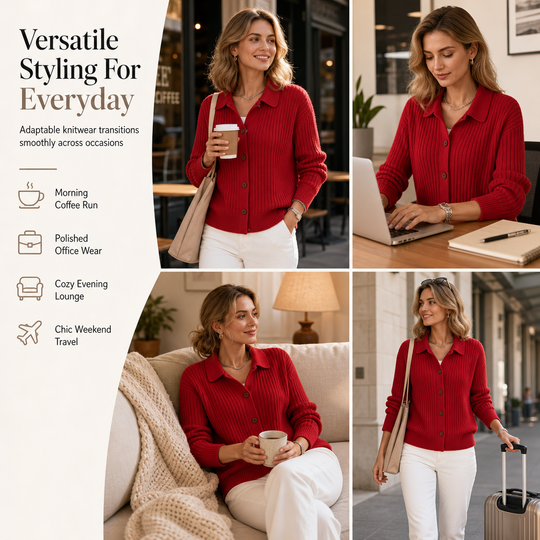 Women's Casual Loose Fit Knit Cardigan