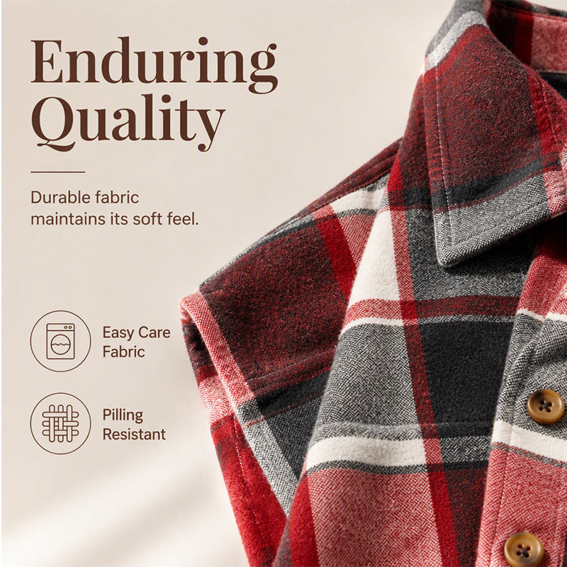 ⏰ Seasonal changeover sale: 50% off – quality at half the price! ✨Women's Plaid Button Down Vest Shirt with Pockets