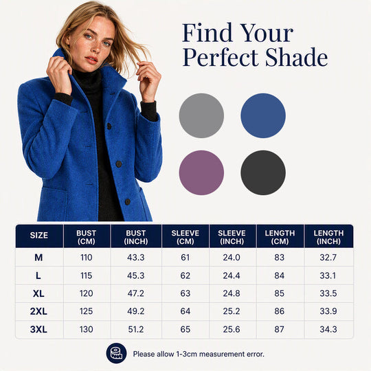 🧥 Timeless Charm, Warm Structured Elegance | Women's Vintage Stand Collar Woolen Coat