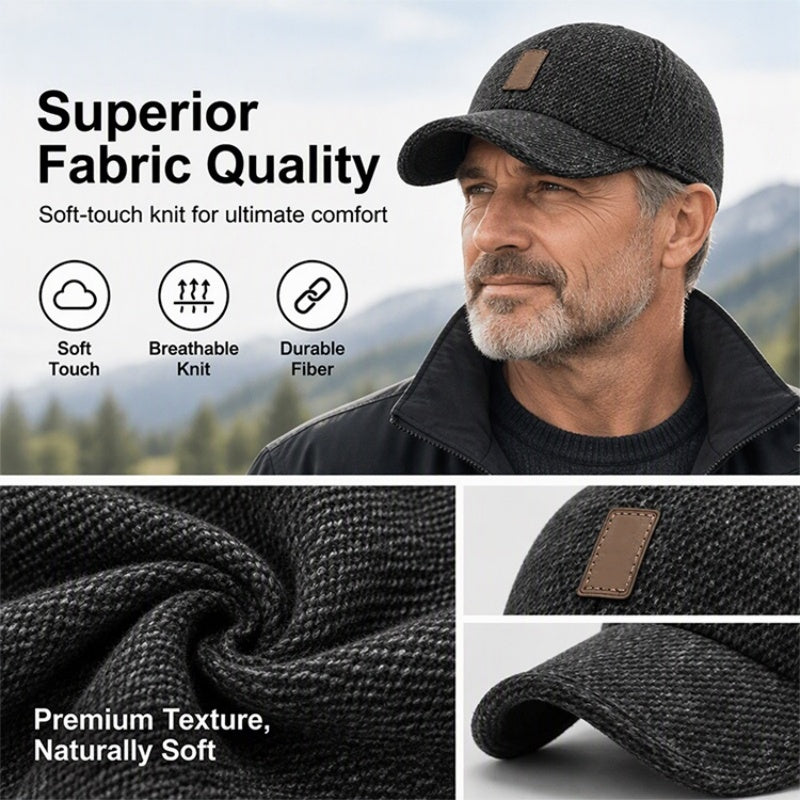 🧢 Cozy Ear Coverage, Toasty Head Warmth | Men's Warm Baseball Cap with Ear Flaps