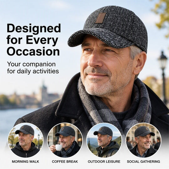 🧢 Cozy Ear Coverage, Toasty Head Warmth | Men's Warm Baseball Cap with Ear Flaps