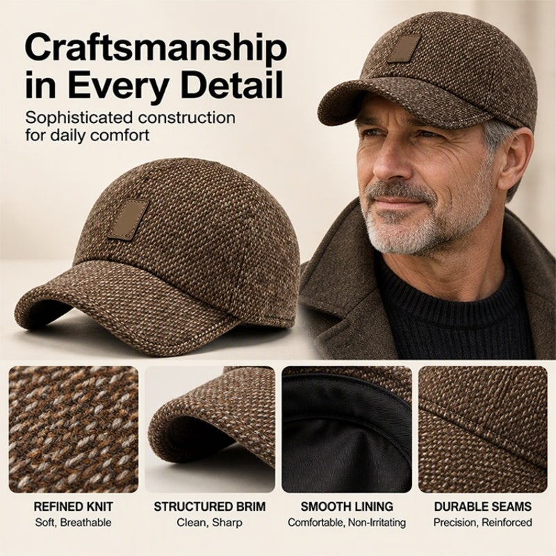 🧢 Cozy Ear Coverage, Toasty Head Warmth | Men's Warm Baseball Cap with Ear Flaps