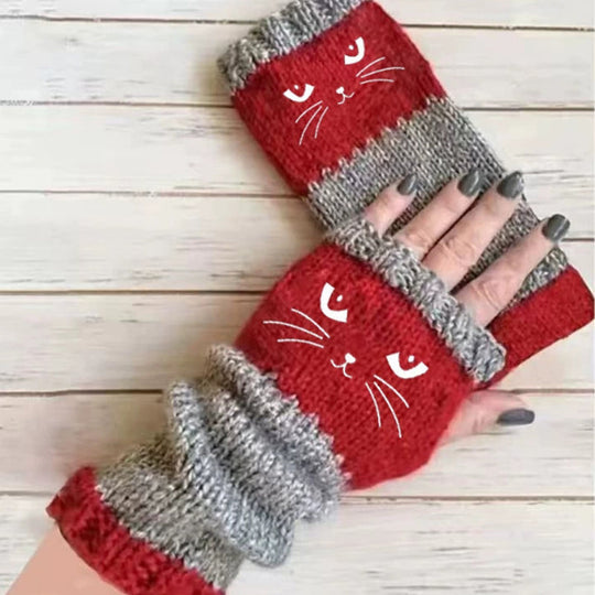 Winter Warm Half Finger Knitted Gloves
