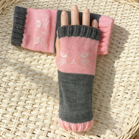 Winter Warm Half Finger Knitted Gloves