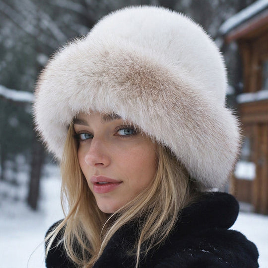🎩 Plush Softness, Cozy Head Coverage | Women's Elegant Faux Fur Warm Hat