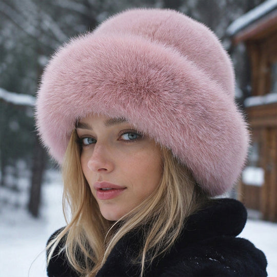 🎩 Plush Softness, Cozy Head Coverage | Women's Elegant Faux Fur Warm Hat