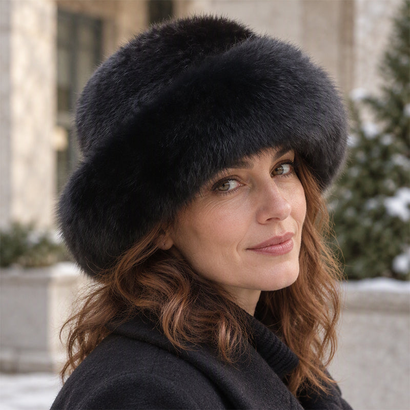 🎩 Plush Softness, Cozy Head Coverage | Women's Elegant Faux Fur Warm Hat