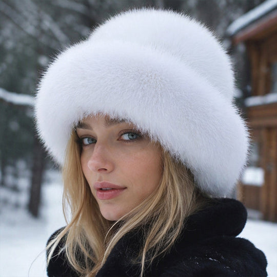 🎩 Plush Softness, Cozy Head Coverage | Women's Elegant Faux Fur Warm Hat