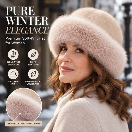 🎩 Plush Softness, Cozy Head Coverage | Women's Elegant Faux Fur Warm Hat