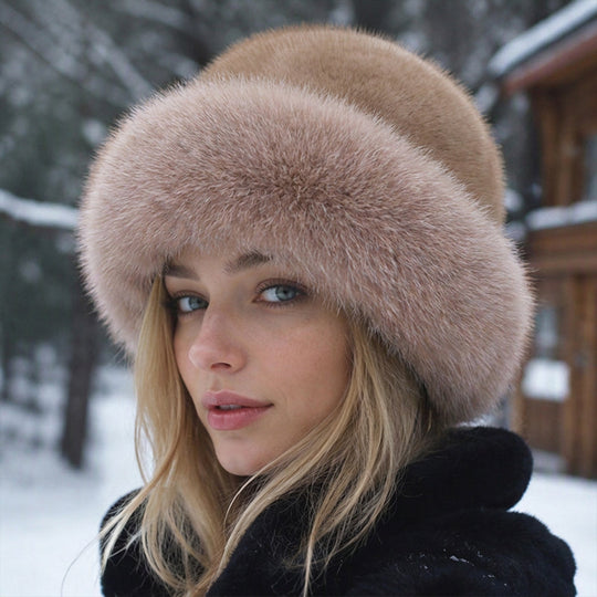 🎩 Plush Softness, Cozy Head Coverage | Women's Elegant Faux Fur Warm Hat