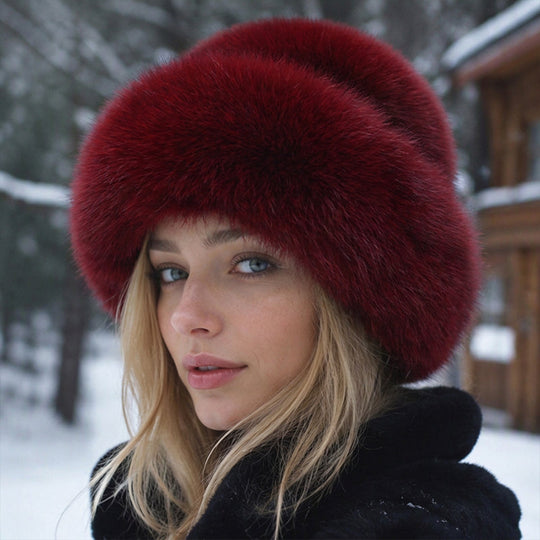 🎩 Plush Softness, Cozy Head Coverage | Women's Elegant Faux Fur Warm Hat