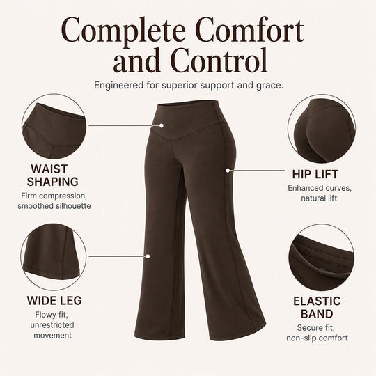 ❤️‍🔥Women's High-Waisted Wide-Leg Yoga Pants — High Elasticity & Wrinkle Resistant 👖
