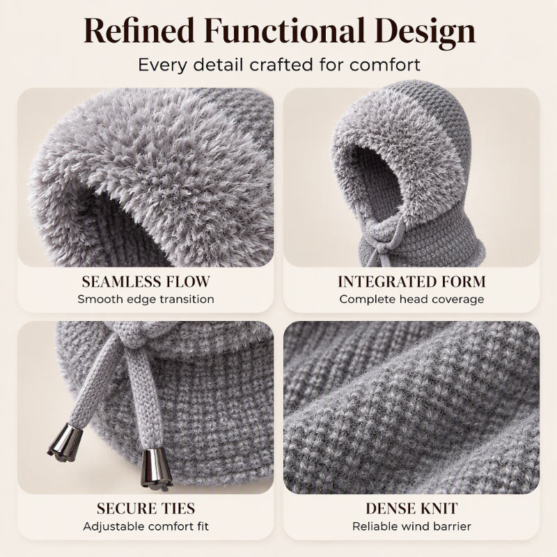 🧶 Full Face & Neck Coverage, Toasty Core Warmth | Women's Outdoor Warm Knitted Balaclava Hat