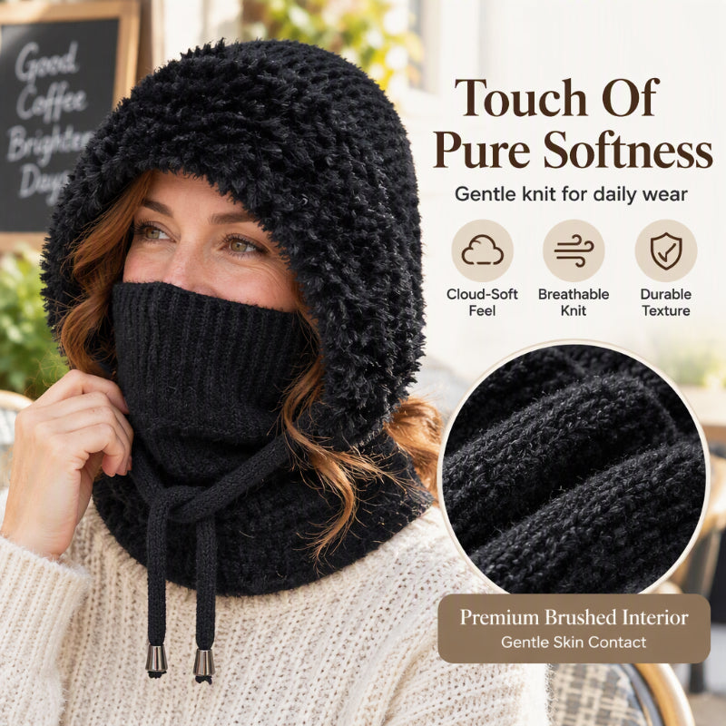 🧶 Full Face & Neck Coverage, Toasty Core Warmth | Women's Outdoor Warm Knitted Balaclava Hat