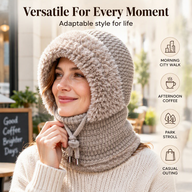 🧶 Full Face & Neck Coverage, Toasty Core Warmth | Women's Outdoor Warm Knitted Balaclava Hat