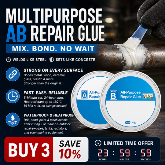 🔥 Limited-time Offer:50% OFF | AB Super Glue: Brings broken items back to life – strong yet flexible, won’t crack!