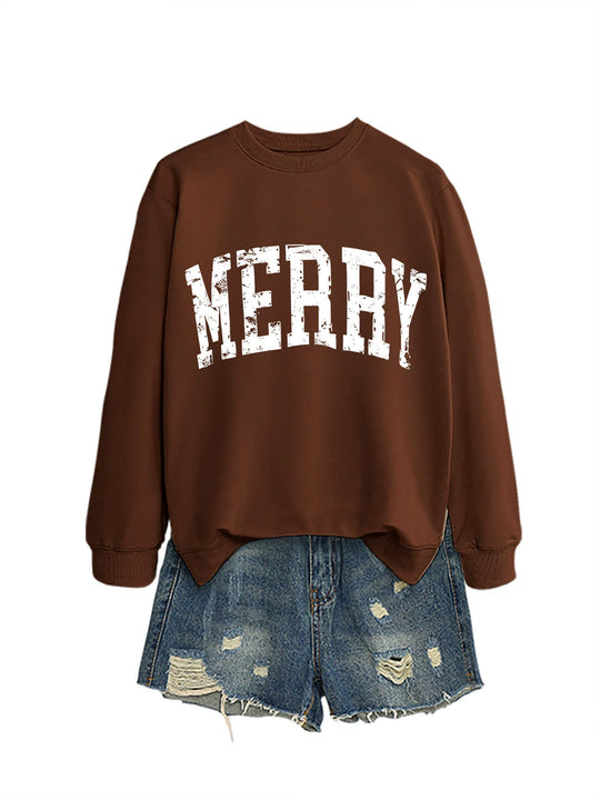 ✨Retro Merry Sweatshirt, Merry Christmas Sweatshirt
